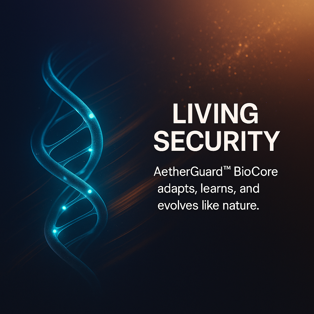AetherGuard BioCore living security visual